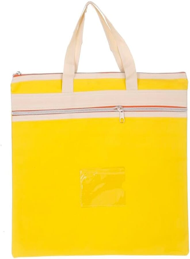 3A Fabric Paper Binder 30 * 36 cm With Zipper 1 Piece - Yellow 280